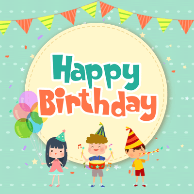 宝宝周岁生日派对电子请柬模板